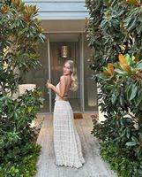 Fashion Halter Neck Long Skirt Suit 3